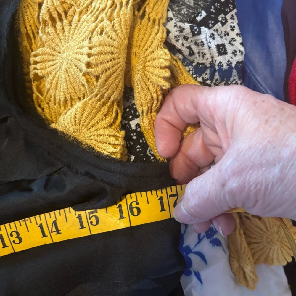 LOFT Women’s Elegant Black Layered Ruffled Asymmetrical Top - Picture 9 of 10